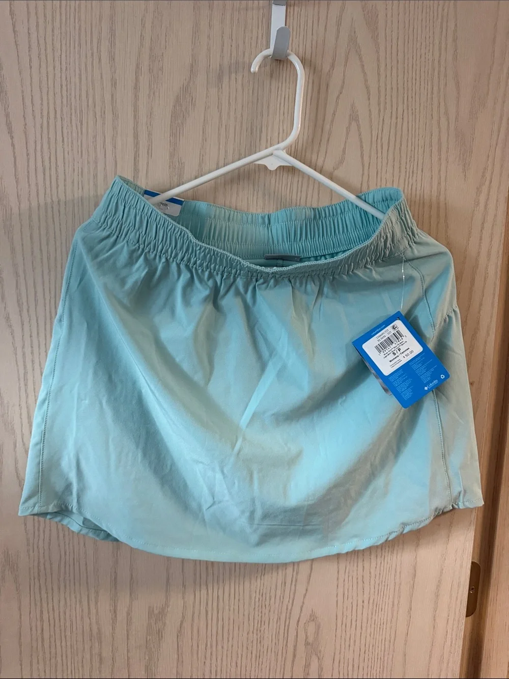 Light Blue Women's Active Skort with Elastic Waist